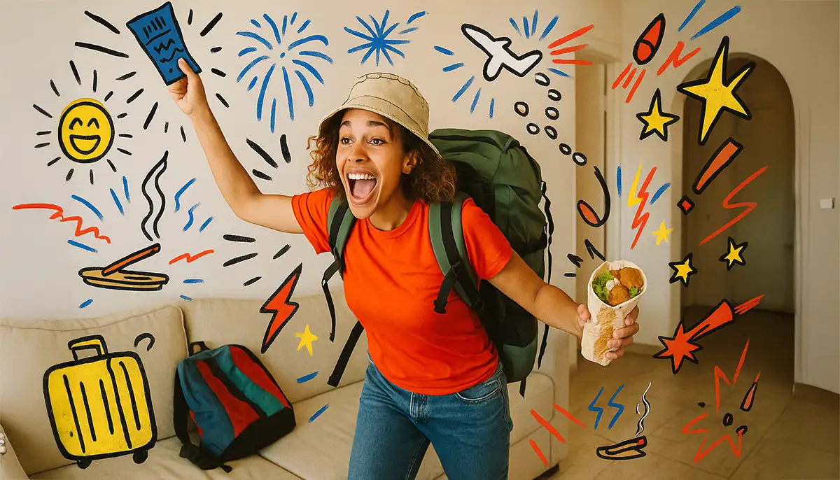 Sharing rent with Sagittarius is boarding a party bus that missed its turn